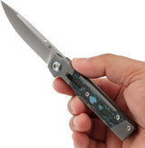 Kansept Knives Kitpu Framelock Arctic Storm K2123A2 - Satin CPM-20CV Blade With Titanium Handle And Inlay by Kansept Knives