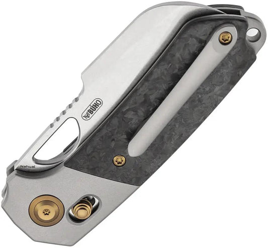 Kansept Knives Nahual Crossbar Lock Shred CF - MagnaCut Blade Shredded Carbon Fiber Handle by Kansept Knives