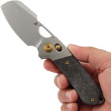 Kansept Knives Nahual Crossbar Lock Shred CF - MagnaCut Blade Shredded Carbon Fiber Handle by Kansept Knives