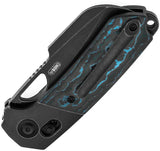 Kansept Knives Nahual Crossbar Lock Arctic CF K2125V4 - MagnaCut Steel With BlackWash Finish And Carbon Fiber Handle by Kansept Knives