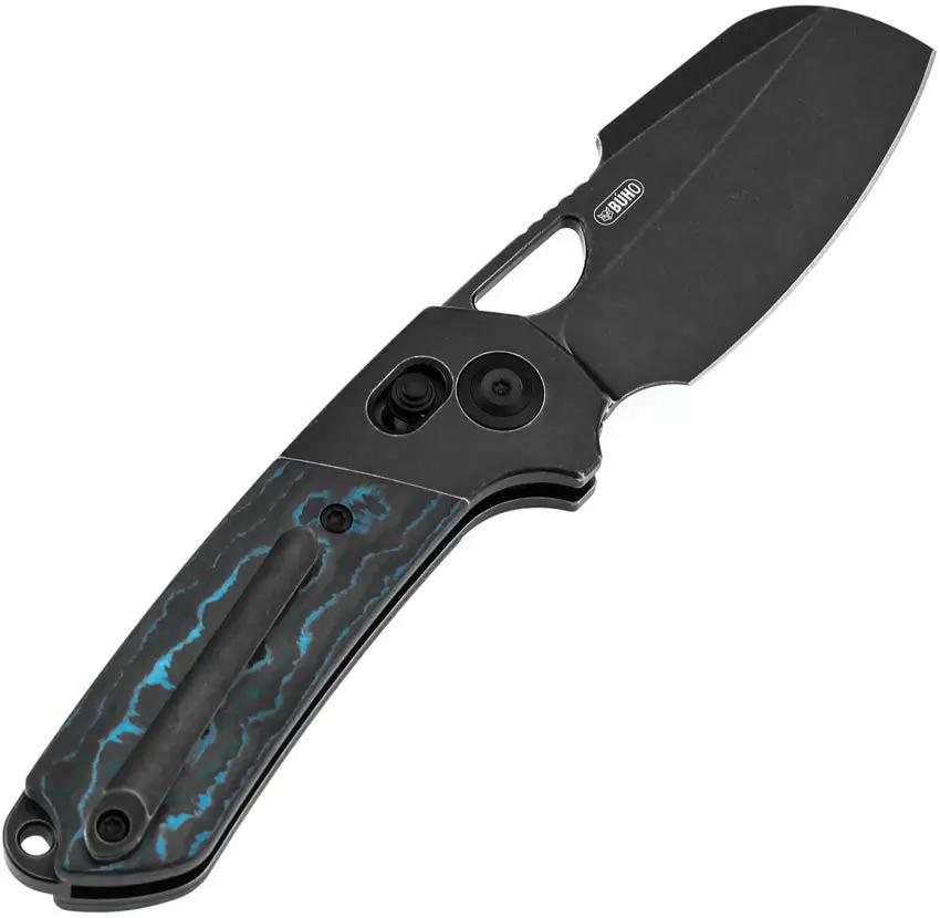 Kansept Knives Nahual Crossbar Lock Arctic CF K2125V4 - MagnaCut Steel With BlackWash Finish And Carbon Fiber Handle by Kansept Knives