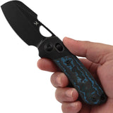 Kansept Knives Nahual Crossbar Lock Arctic CF K2125V4 - MagnaCut Steel With BlackWash Finish And Carbon Fiber Handle by Kansept Knives
