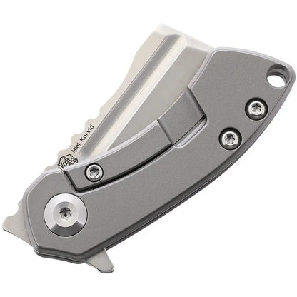 Kansept Knives Mini Korvid Linerlock Ti K3030A2 - Satin S35VN Blade with Bead Blast Titanium Handle by Kansept Knives