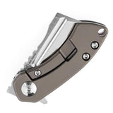 Kansept Knives Mini Korvid Linerlock Ti - S35VN Blade, Bronze Anodized Titanium Handle, Compact EDC Knife by Kansept Knives