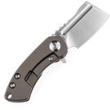 Kansept Knives Mini Korvid Linerlock Ti - S35VN Blade, Bronze Anodized Titanium Handle, Compact EDC Knife by Kansept Knives