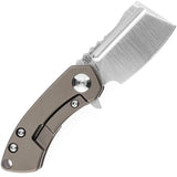 Kansept Knives Mini Korvid Linerlock Ti - S35VN Blade, Bronze Anodized Titanium Handle, Compact EDC Knife by Kansept Knives