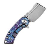 Kansept Knives Mini Korvid Framelock K3030A8 - S35VN Blade With Lightning Strike Anodized Titanium Handle by Kansept Knives