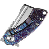 Kansept Knives Mini Korvid Framelock K3030A8 - S35VN Blade With Lightning Strike Anodized Titanium Handle by Kansept Knives