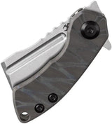 Kansept Knives Mini Korvid Framelock - Flame Anodized Titanium Handle With CPM S35VN Blade by Kansept Knives
