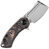 Kansept Knives Mini Korvid Framelock 3030B1 - Compact EDC Knife With S35VN Blade And Copper Carbon Fiber Handle by Kansept Knives