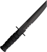 Ka-Bar Black Tanto Knife 8in Hollow Ground 1095 Cro-Van Blade For Outdoor Enthusiasts Kraton G Handle by Ka-Bar