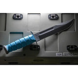 Ka-Bar USSF Space-Bar Knife 1313SF Tactical Fixed Blade With Blue Kraton Handle For Military MOLLE Sheath by Ka-Bar