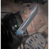 Ka-Bar USSF Space-Bar Knife 1313SF Tactical Fixed Blade With Blue Kraton Handle For Military MOLLE Sheath by Ka-Bar