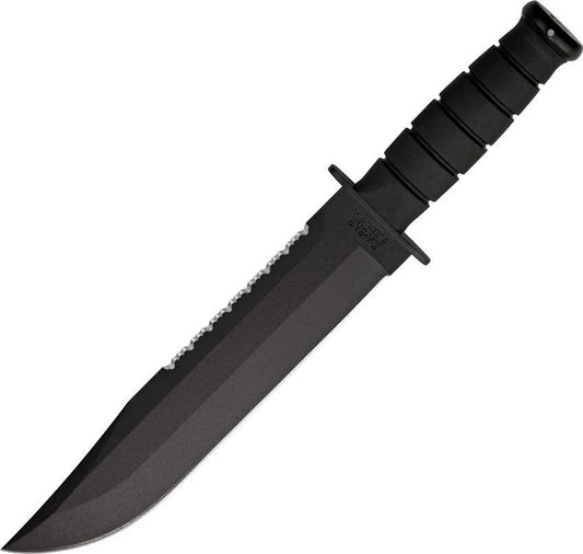 KaBar Big Brother Fighting And Utility Knife Sawback 1095 Steel Rugged Kraton Handle Sheath Outdoor Survivalists by Ka-Bar