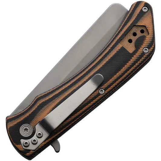 Ka Bar Mark 98 R Linerlock Knife 3.25 Inch Gray Coated 5Cr15MoV Blade G10 Handle Extended Tang Pocket Clip For EDC by Ka-Bar