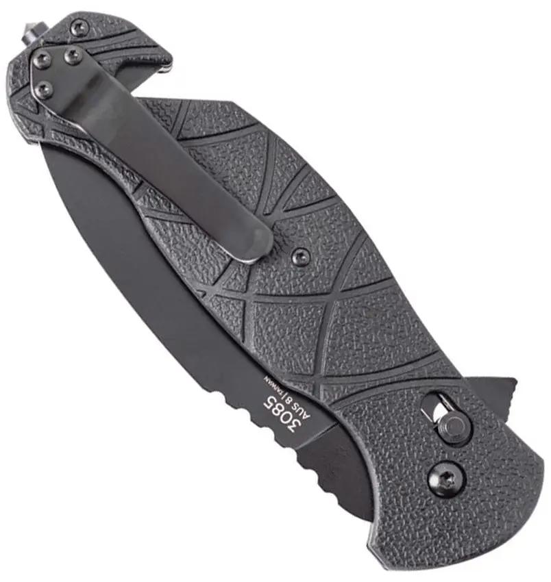 KaBar Coytu Crossbar Lock Knife AUS8 Drop Point Blade GFN Handle With Pocket Clip And Glass Breaker For EDC Enthusiasts by Ka-Bar