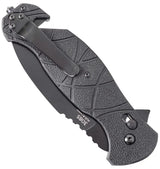 KaBar Coytu Crossbar Lock Knife AUS8 Drop Point Blade GFN Handle With Pocket Clip And Glass Breaker For EDC Enthusiasts by Ka-Bar