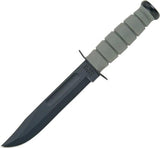 KaBar Fighting Knife 5011 Rugged Tactical With 7 Inch 1095 High Carbon Blade And Green Kraton G Handle by Ka-Bar