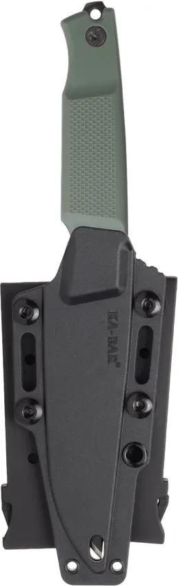 Ka-Bar Apex Fixed Blade Knife 5500 For Hunters With 4 Inch D2 Clip Point Green GFN Handle Extended Tang by Ka-Bar