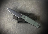 Ka-Bar Apex Fixed Blade Knife 5500 For Hunters With 4 Inch D2 Clip Point Green GFN Handle Extended Tang by Ka-Bar