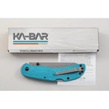 KaBar USSF Corser Lockback Knife 3.5In AUS8A Tanto Blue Textured Grip Pocket Clip For EDC Enthusiasts by Ka-Bar