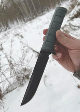 Ka-Bar Dust I Fixed Blade Knife 6100 For Tactical Outdoor Enthusiasts D2 Steel 11In Glass Breaker MOLLE Sheath by Ka-Bar