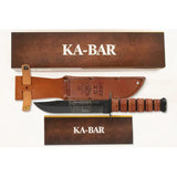 Ka-Bar 125th Anniversary Army Fixed Blade Knife For Collectors With 7in 1095 Cro-Van Blade Leather Handle by Ka-Bar
