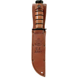 Ka-Bar 125th Anniversary Army Fixed Blade Knife For Collectors With 7in 1095 Cro-Van Blade Leather Handle by Ka-Bar