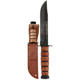 Ka-Bar 125th Anniversary USMC Fixed Blade Knife With 7 Inch 1095 CroVan Blade Leather Handle And Sheath by Ka-Bar