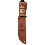 Ka-Bar 125th Anniversary USMC Fixed Blade Knife With 7 Inch 1095 CroVan Blade Leather Handle And Sheath by Ka-Bar
