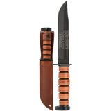 Ka Bar 125th Anniversary Dog Fixed Blade Knife With 7 Inch Clip Point Blade Leather Grip And Sheath For Collectors by Ka-Bar