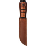 Ka Bar 125th Anniversary Dog Fixed Blade Knife With 7 Inch Clip Point Blade Leather Grip And Sheath For Collectors by Ka-Bar