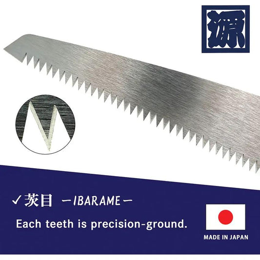 Kakugen Ibarame Folding Saw X-1065 - 7-Inch Satin Finish Stainless Blade, Wood Handle, Blade Lock by KAKUGEN