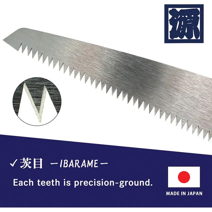 Kakugen Ibarame Folding Saw X-1065 - 7-Inch Satin Finish Stainless Blade, Wood Handle, Blade Lock by KAKUGEN