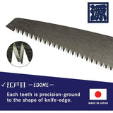 KAKUGEN EDOME Folding Saw X-1066 - Locking Blade For Safe Folding 8.25In Satin Stainless Blade Wood Handle by KAKUGEN