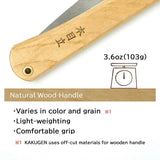 KAKUGEN EDOME Folding Saw X-1066 - Locking Blade For Safe Folding 8.25In Satin Stainless Blade Wood Handle by KAKUGEN