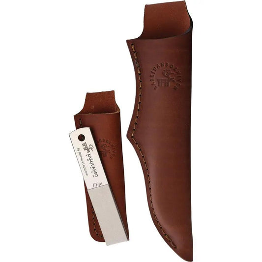 Karesuando Kniven Hunter 10 Dense Twist 357106 - Damasteel DS93X Blade With Birch and Reindeer Antler Handle by Karesuando Kniven