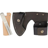 Karesuando Kniven Stoera Aksu Axe Brown - Stainless Satin Blade With Oiled Birch Handle And Sheath by Karesuando Kniven