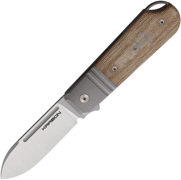 KARBON Ahoy Framelock Natural Mic KEN2 NATURAL MICARTA by KARBON