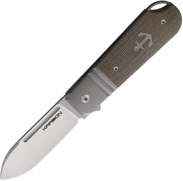 KARBON Ahoy Framelock Green Mic KEN2 GREEN MICARTA by KARBON