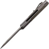 KARBON Ahoy Framelock Green Mic KEN2 - Satin M390 Blade, Green Micarta Inlay, Gray Titanium Frame by KARBON
