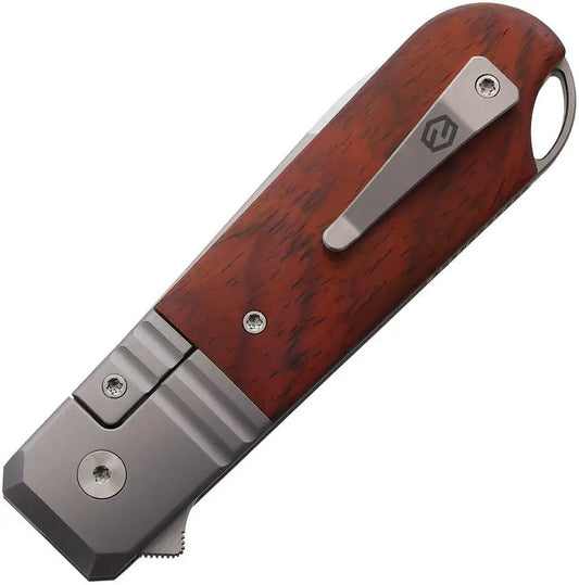KARBON Ahoy Framelock Ironwood KEN2 - Ken Onion Designed Reate Knife With M390 Blade And Ironwood Inlay by KARBON