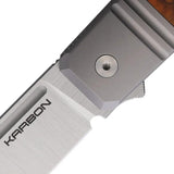 KARBON Ahoy Framelock Ironwood KEN2 - Ken Onion Designed Reate Knife With M390 Blade And Ironwood Inlay by KARBON