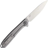 KARBON Tidbit Framelock BB - Satin Bohler N690 Blade With Extended Tang And Pocket Clip by KARBON