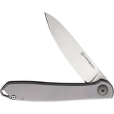 KARBON Tidbit Framelock BB - Satin Bohler N690 Blade With Extended Tang And Pocket Clip by KARBON