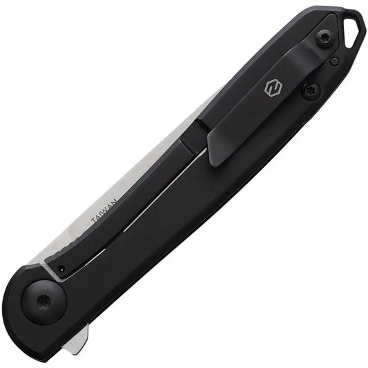 KARBON Tidbit Framelock Knife - 3in Bohler N690 Satin Blade, Black PVD Handle, 4in Closed by KARBON