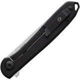 KARBON Tidbit Framelock Knife - 3in Bohler N690 Satin Blade, Black PVD Handle, 4in Closed by KARBON