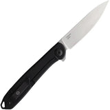 KARBON Tidbit Framelock Knife - 3in Bohler N690 Satin Blade, Black PVD Handle, 4in Closed by KARBON