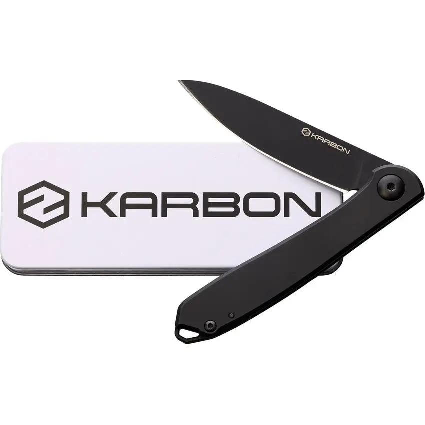 KARBON Tidbit Framelock Black KARB107 BLACK PVD BLACK BLADE by KARBON