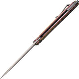KARBON Tidbit Framelock Floral - PVD Coated N690 Blade, Floral Handle Artwork, 4 Inch Closed by KARBON